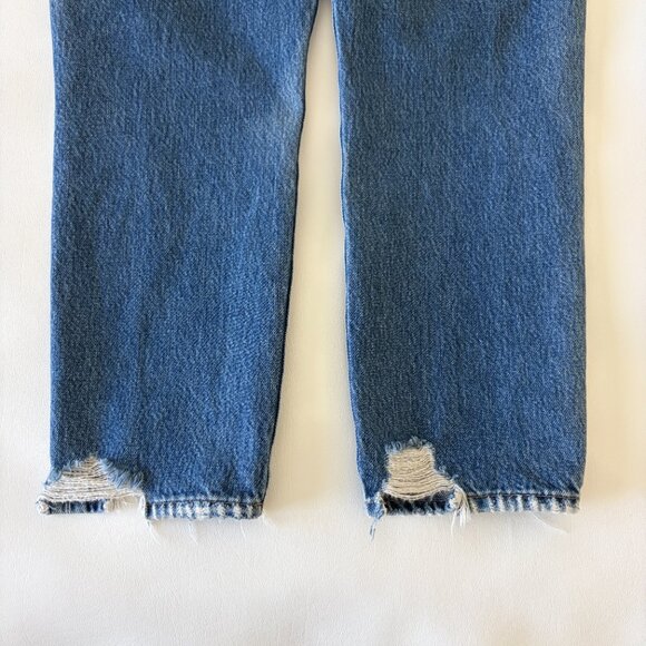 Frame Jeans Womens 28 Blue Denim 'Le Original' Button Fly Distressed High-Rise - Picture 12 of 13